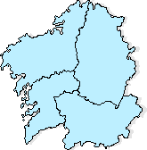 Mapa coloreado por circunscripciones según la participación en segundo avance comparado con la de la convocatoria anterior