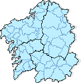 Mapa coloreado por comarcas según la participación en primer avance comparado con 2009